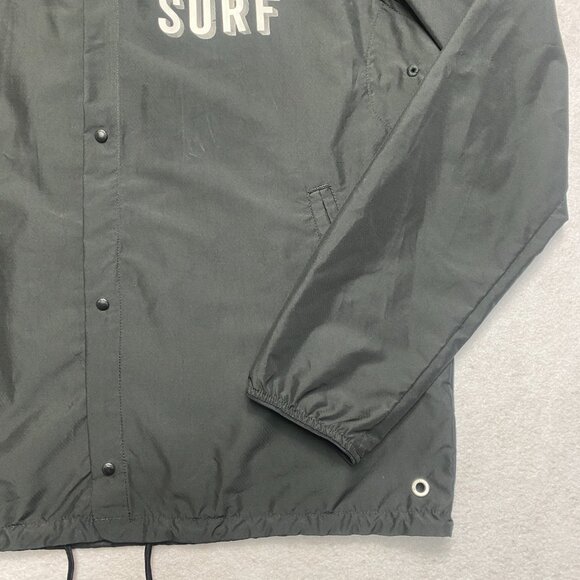 Herschel Rain Jacket Men's M Black Polyester Snap Button Lightweight - Picture 5 of 13